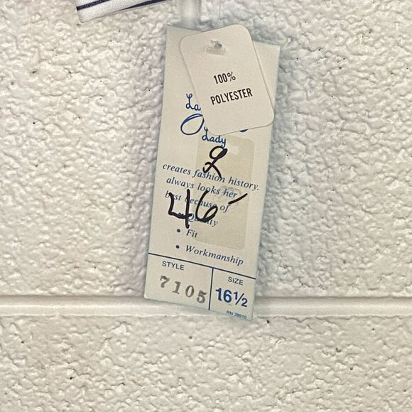 Vintage Polyester Striped Dress La Jones Lady Size 16.5 Large New NWT - Picture 10 of 10